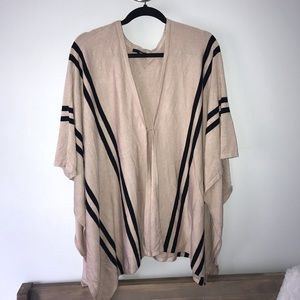 H&M striped poncho